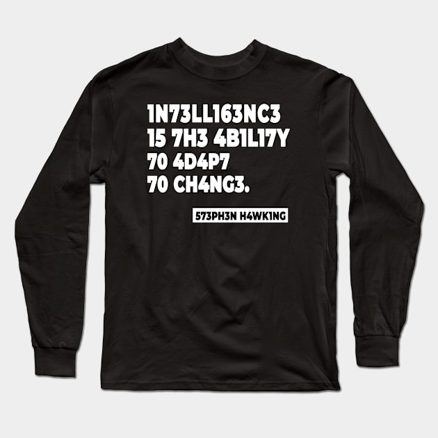 black intelligence Long Sleeve T-Shirt by BeDesignerWorld